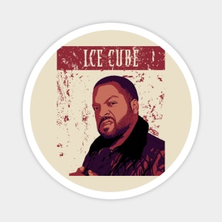 ice cube rapper | funny face | brown vintage Magnet